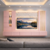 Averon Media Wall Blush Pink Color Averon Media Wall Blush Pink Color