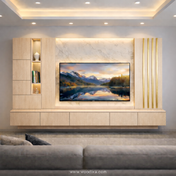 Averon Media Wall Natural Oat Color Averon Media Wall Natural Oat Color