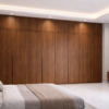 Elara Wardrobe Dark Walnut Color