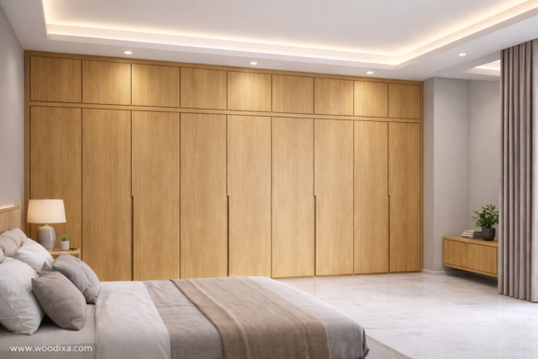 Elara Wardrobe Natural Oat Color