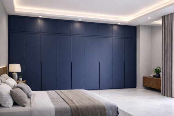 Elara Wardrobe Navy Blue Color