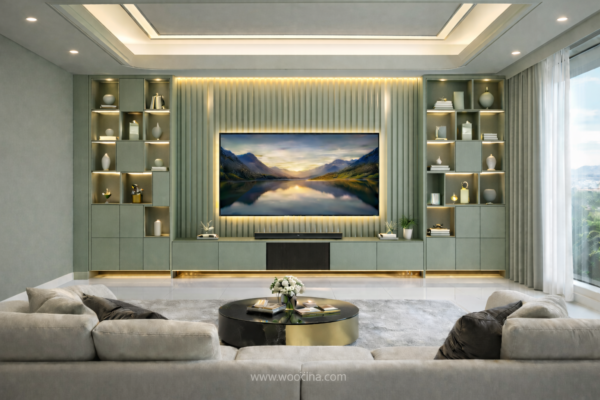 Elision Media Wall Sage Green Color Elision Media Wall Sage Green Color