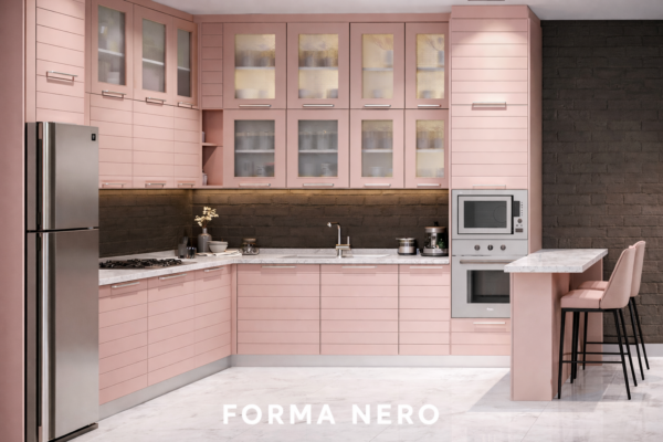 Forma Nero Kitchen Front Blush Pink Color