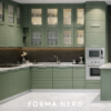 Forma Nero Kitchen Front Sage Green Color Forma Nero Kitchen Front Sage Green Color