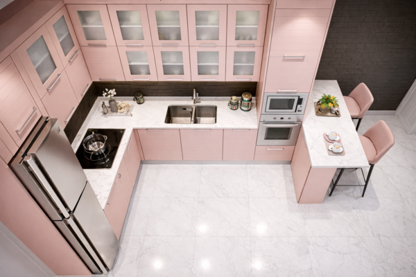 Forma Nero Kitchen Top Blush Pink Color