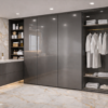 Riva Wardrobe Metallic Grey Color Riva Wardrobe Metallic Grey Color