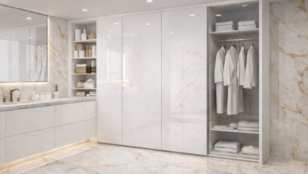 Riva Wardrobe White Marble Color