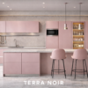 Terra Noir Kitchen Front Blush Pink Color