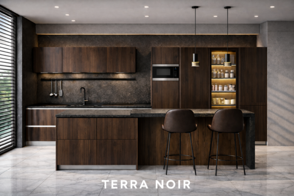 Terra Noir Kitchen Front Dark Walnut Color