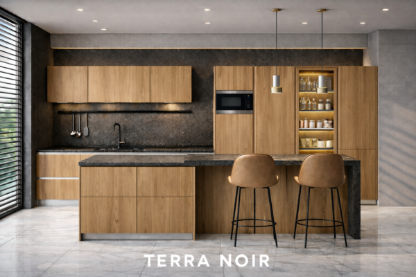 Terra Noir Kitchen Front Natural Oat Color
