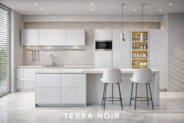 Terra Noir Kitchen Front Pure White Color