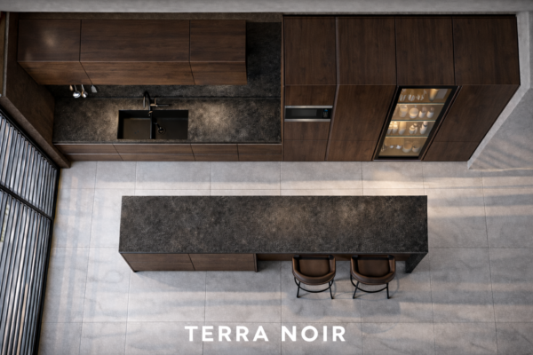 Terra Noir Kitchen Top Dark Walnut Color