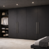 Velora Wardrobe Matte Black Color Velora Wardrobe Matte Black Color