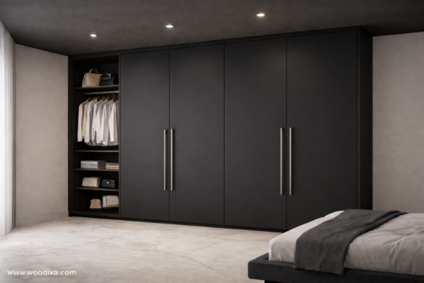 Velora Wardrobe Matte Black Color Velora Wardrobe Matte Black Color