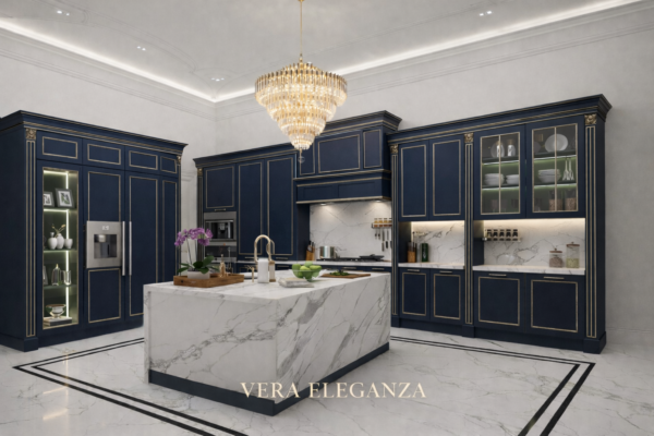 Vera Eleganza Kitchen Front Navy Blue Color Vera Eleganza Kitchen Front Navy Blue Color