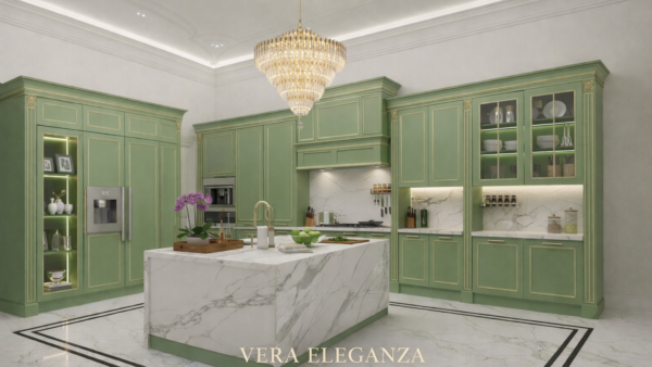 Vera Eleganza Kitchen Front Sage Green Color