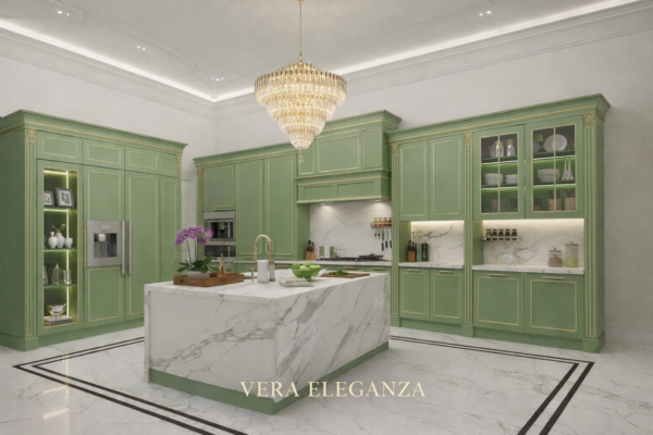 Vera Eleganza Kitchen Front Sage Green Color Vera Eleganza Kitchen Front Sage Green Color