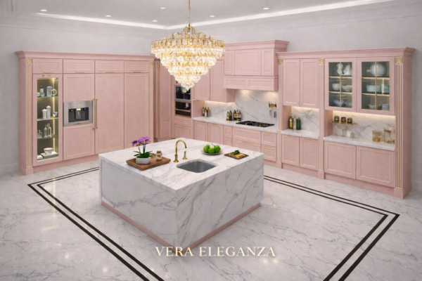 Vera Eleganza Kitchen Perspective Blush Pink Color Vera Eleganza Kitchen Perspective Blush Pink Color