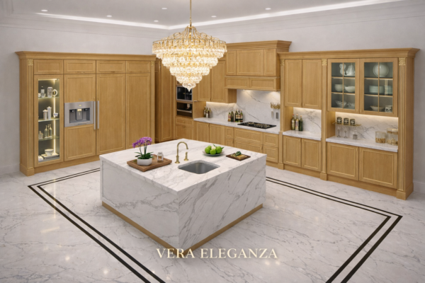 Vera Eleganza Kitchen Perspective Natural Oat Color Vera Eleganza Kitchen Perspective Natural Oat Color