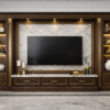 Vera Eleganza Media Wall Dark Walnut Color Vera Eleganza Media Wall Dark Walnut Color