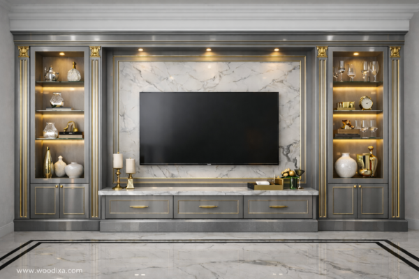 Vera Eleganza Media Wall Metallic Grey Color Vera Eleganza Media Wall Metallic Grey Color