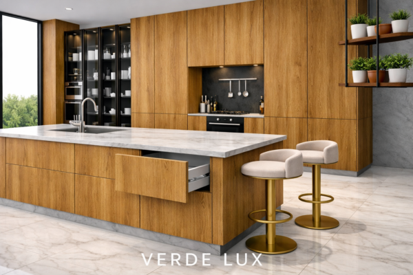 Verde Lux Kitchen Drawer Open Natural Oak Color Verde Lux Kitchen Drawer Open Natural Oak Color