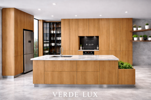 Verde Lux Kitchen Front Natural Oak Color Verde Lux Kitchen Front Natural Oak Color