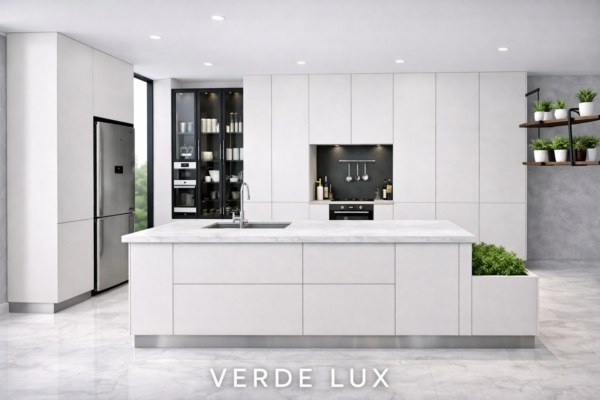 Verde Lux Kitchen Front Pure White Color Verde Lux Kitchen Front Pure White Color