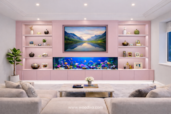 Aquora Media Wall Blush Pink Color