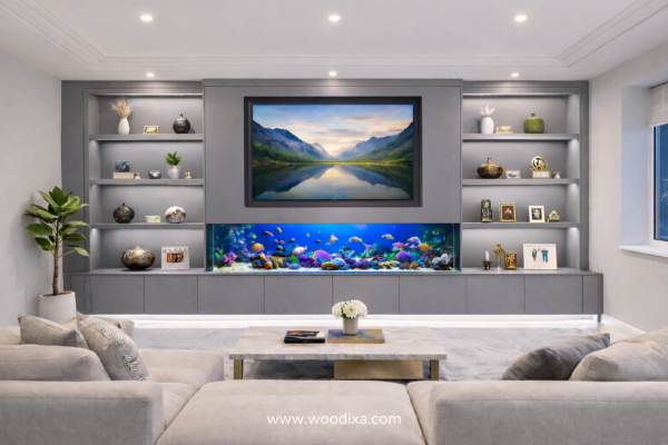 Aquora Media Wall Metallic Grey Color