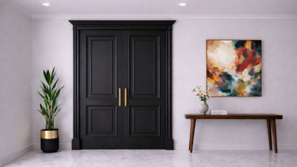 Home 1 Averon Door Matte Black Color