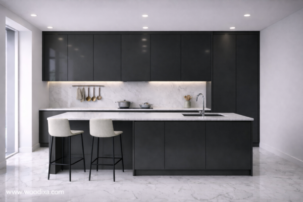 Averon Kitchen Matte Black Color