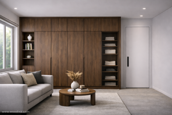 Averon Wardrobe Dark Walnut Color Averon Wardrobe Dark Walnut Color