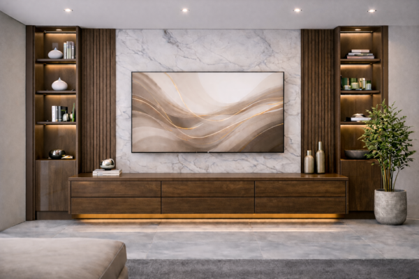 Forma Nero Media Wall Dark Walnut Color
