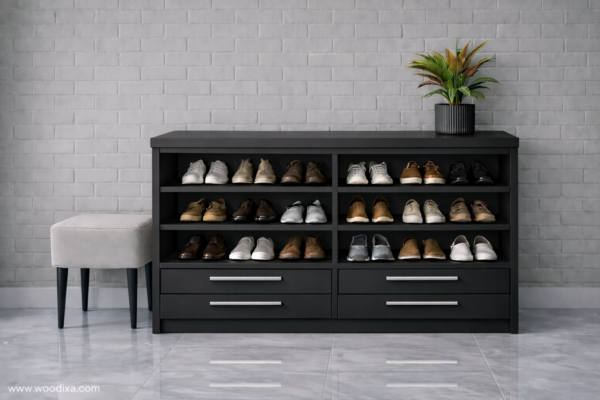 Forma Nero Shoe Rack Matte Black Color Forma Nero Shoe Rack Matte Black Color