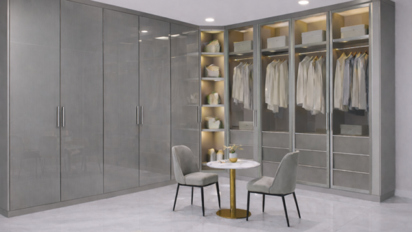 Forma Nero Wardrobe Metallic Grey Color Forma Nero Wardrobe Metallic Grey Color