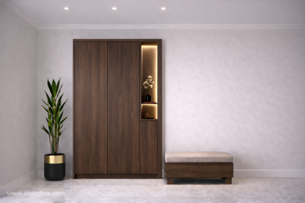 Nova Wardrobe Dark Walnut Color Nova Wardrobe Dark Walnut Color