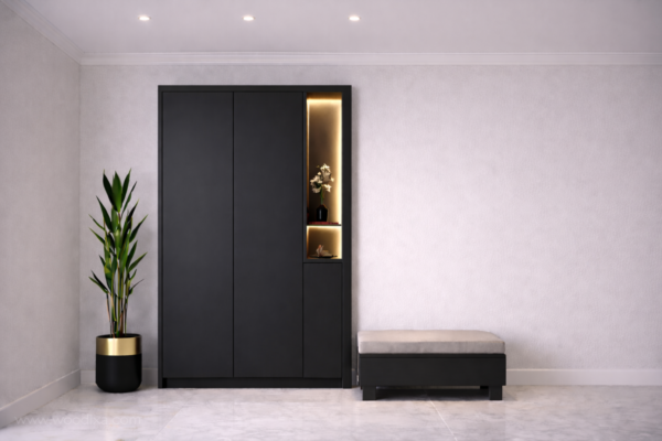 Nova Wardrobe Matte Black Color Nova Wardrobe Matte Black Color
