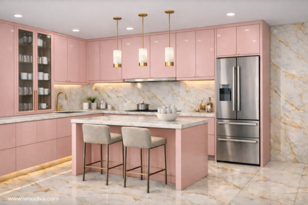 Riva Kitchen Blush Pink Color