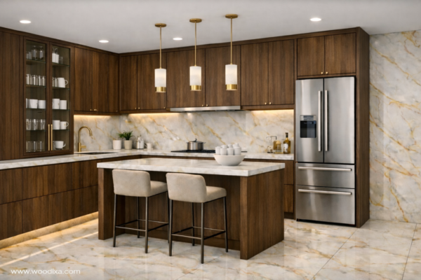Riva Kitchen Dark Walnut Color
