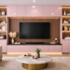 Riva Media Wall Blush Pink Color Riva Media Wall Blush Pink Color