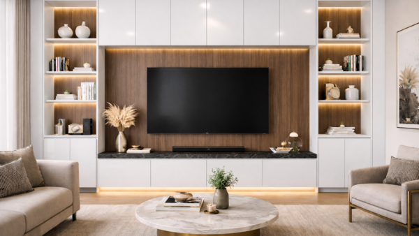 Riva Media Wall Pure White Color   1