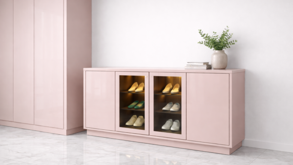 Home 18 Riva Shoe Rack Blush Pink Color