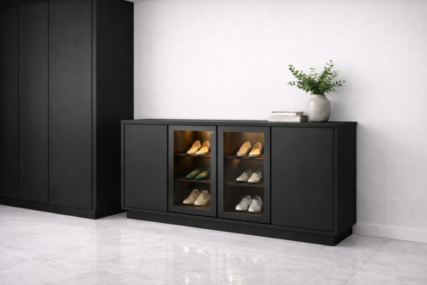 Riva Shoe Rack Matte Black Color