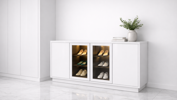 Riva Shoe Rack Pure White Color Riva Shoe Rack Pure White Color