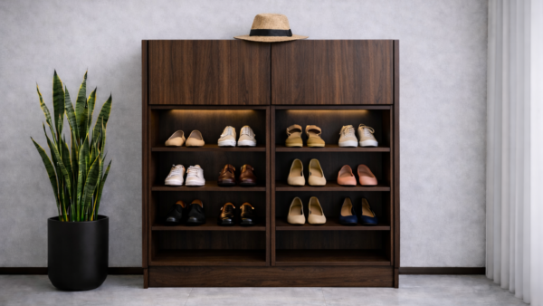 Terra Noir Shoe Rack Dark Walnut Color Terra Noir Shoe Rack Dark Walnut Color