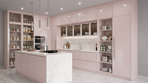 Velora Kitchen Blush Pink Color