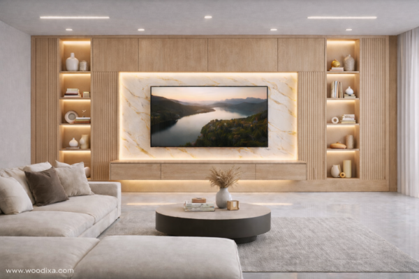 Velora Media Wall Natural Oat Color Velora Media Wall Natural Oat Color