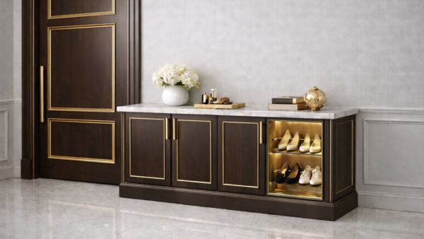 Home 20 Vera Eleganza Shoerack Dark Walnut Color