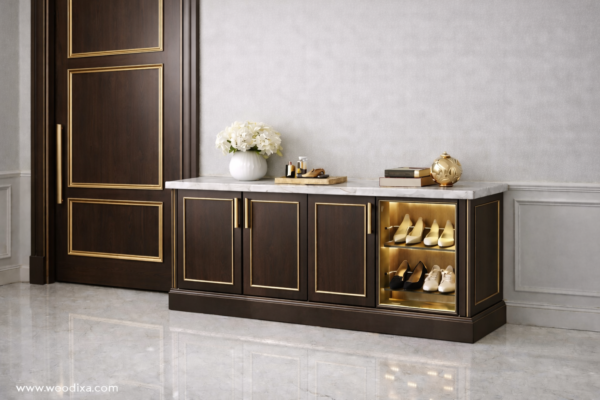 Vera Eleganza Shoerack Dark Walnut Color